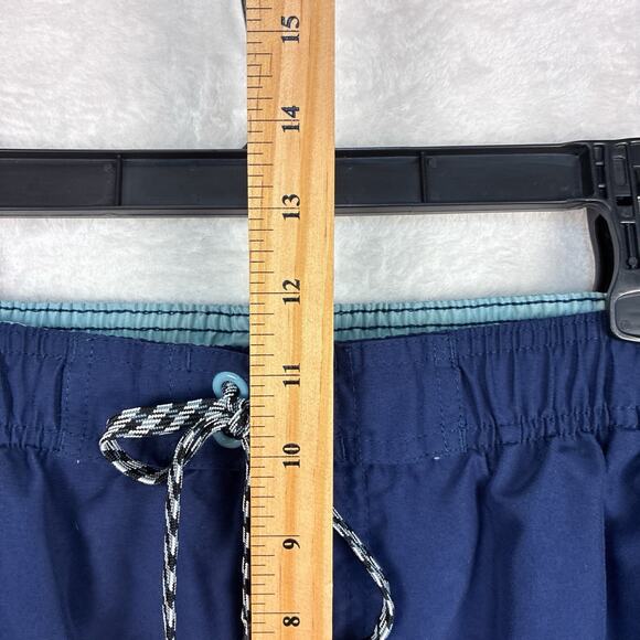 VTG Nike Mens M Blue Teal Mesh Lined Running Hiking Swim Trunks Surf Shorts Y2K - Picture 9 of 12